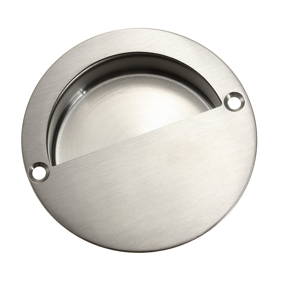Flush Recessed Pull Door Handle SUS Stainless Steel Circular Covered Type With 2 Screws