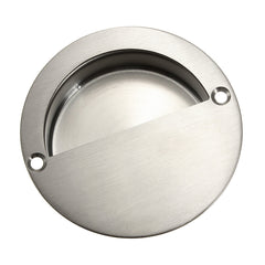 Flush Recessed Pull Door Handle SUS Stainless Steel Circular Covered Type With 2 Screws