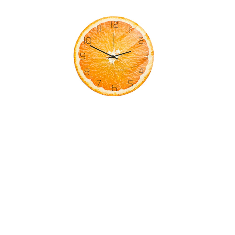Creative Orange Wall Clock Mute Wall Clock Quartz Wall Clock For Home Office Decorations