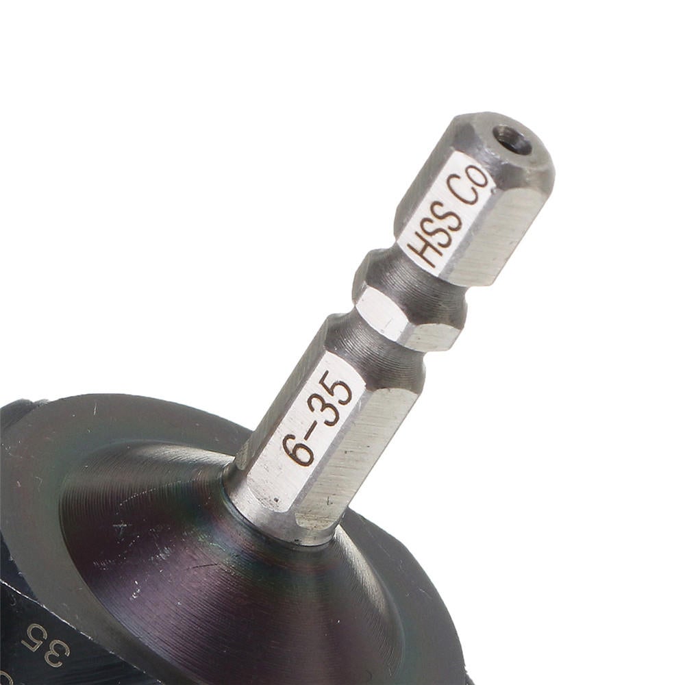 3-13/6-25/6-35mm HRC89 M35 Cobalt Step Drill Bit TiAlN Coated Step Drill 1/4 Inch Hexagon Shank
