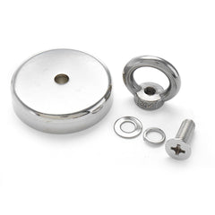 75mm 163KG Silver Neodymium Recovery Magnet Fishing Metal Treasure Hunting Detector