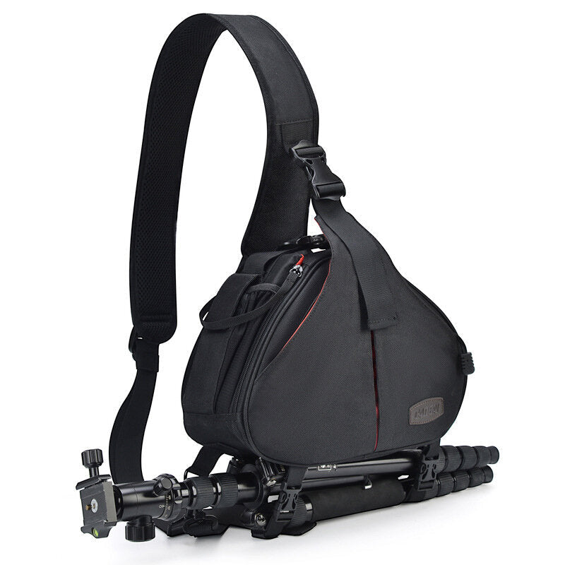 Camera Messenger Bag Photography Case Nylon Triangle Shoulder with Rain Cover for Canon Tripod for Nikon