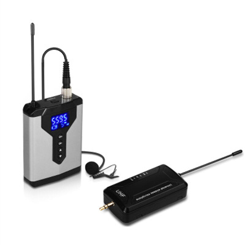 Wireless Microphone 25 UHF Dual Channel Super HD Recording microphone for DSLR Camera For YouTube Vlog Portable
