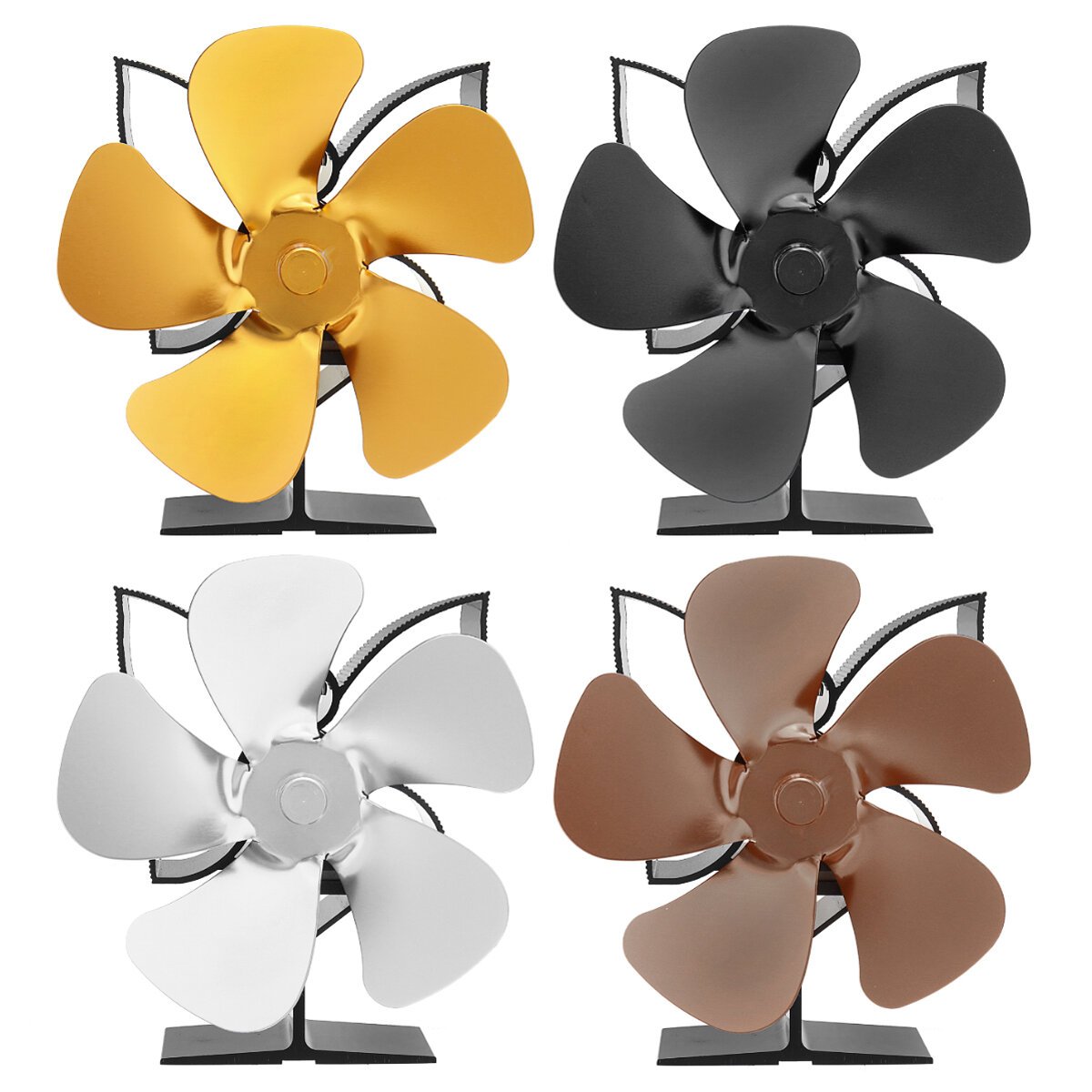 5 Leaves Stove Fan Heat Powered Energy Saving Fireplace Ecofan