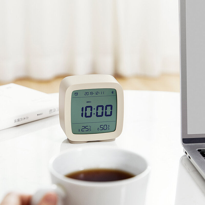 Alarm Clock APP Control Thermometer Hygrometer LCD Screen Adjustable