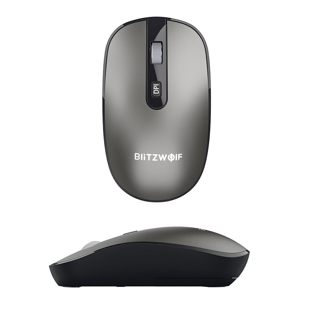 Wireless Mouse 2.4GHz Bluetooth 3.0/5.0 Triple Mode with USB&Type-C Receiver 2400DPI Noiseless Mouse for Desktop Computer Laptop PC