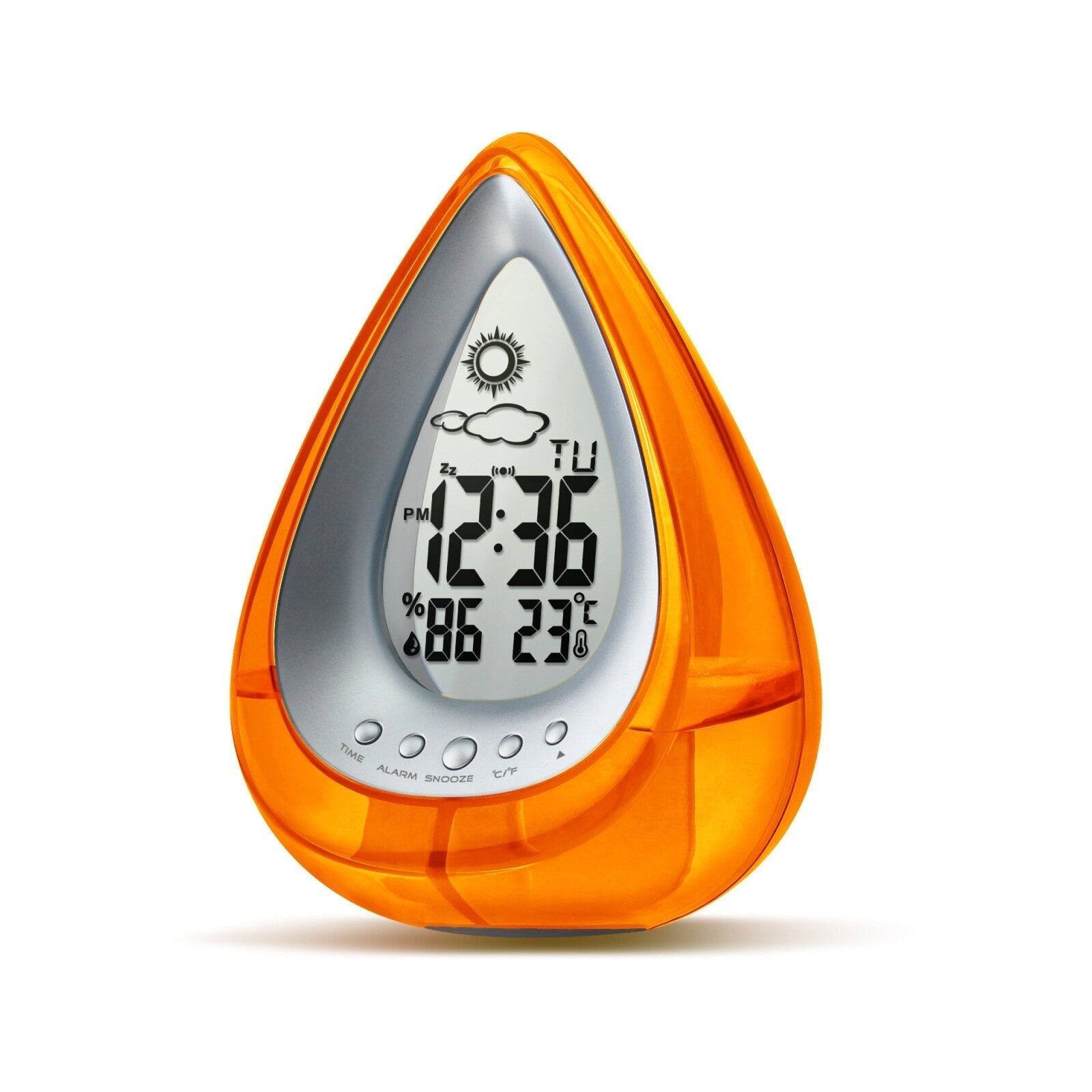 Creativity Water Energy Alarm Clock Large LCD Screen Weather and Humidity Display Water Power Clock