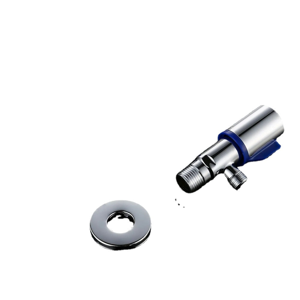 Universal Copper Angle Valve Shower Diverter Hot Cold Water Adapter for Bathroom/Kitchen/Toilet Faucet