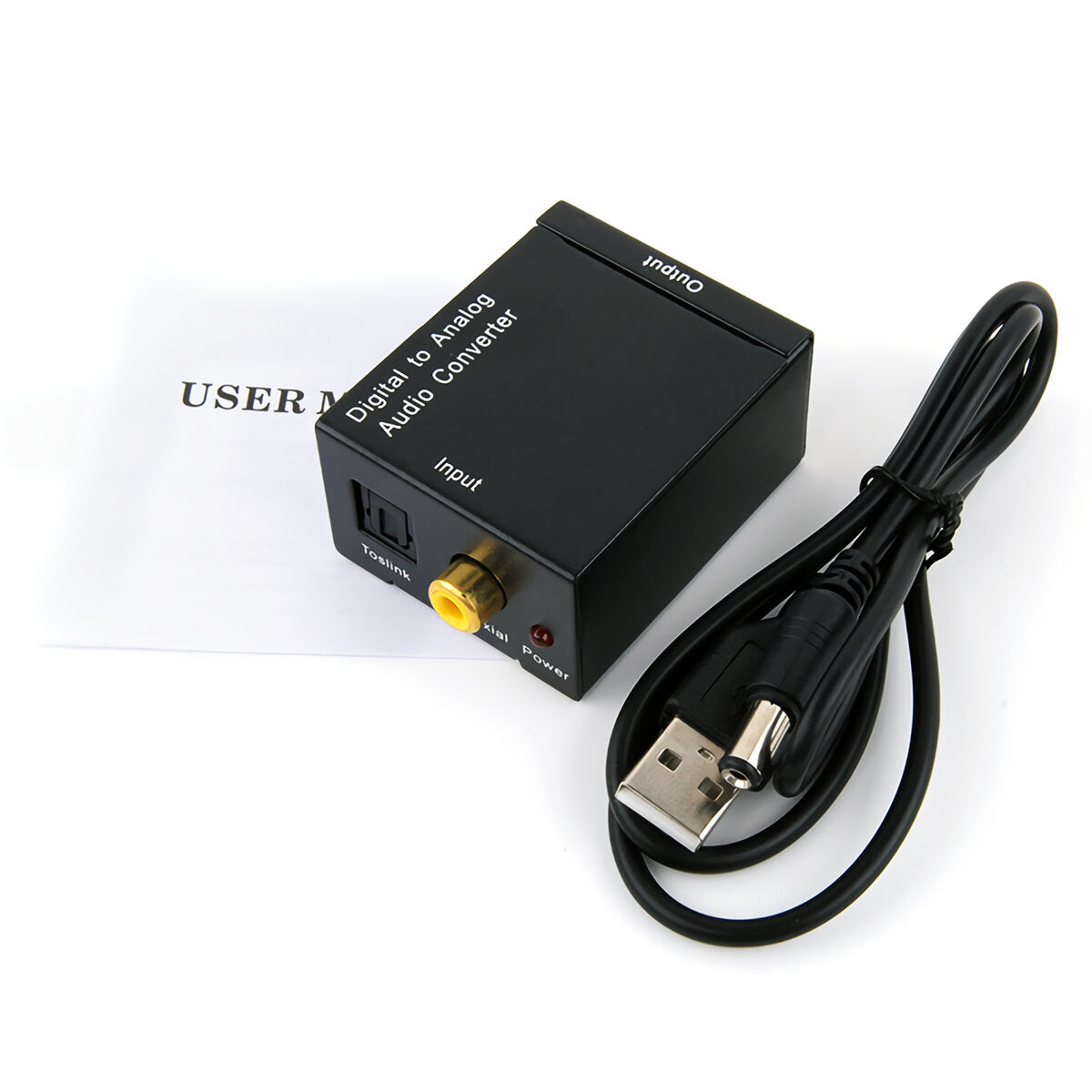 Mini Digital To Analog Audio Converter Digital Optical Coaxial Signal to Analog Stereo Audio Adapter 3.5mm