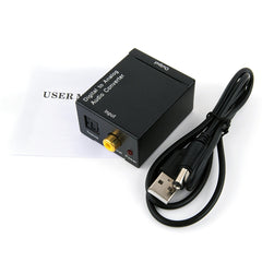 Mini Digital To Analog Audio Converter Digital Optical Coaxial Signal to Analog Stereo Audio Adapter 3.5mm