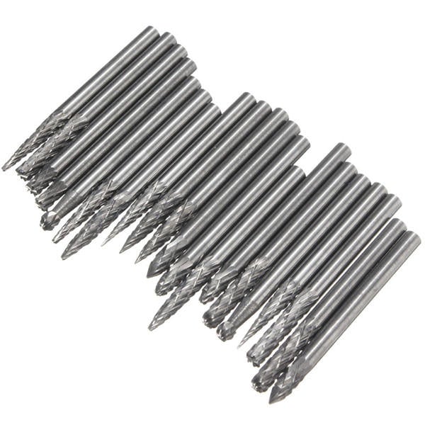 20pcs 1/8 Inch Shank Tungsten Carbide Cutter Rotary Burr Set