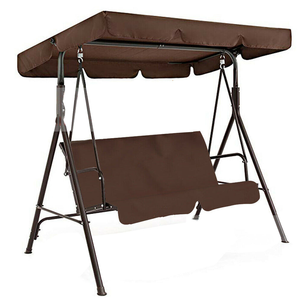 2 Seats Garden Swing Canopy Cover Seat Cover Waterproof Hammock Chair Spare Patio Replacement Awning