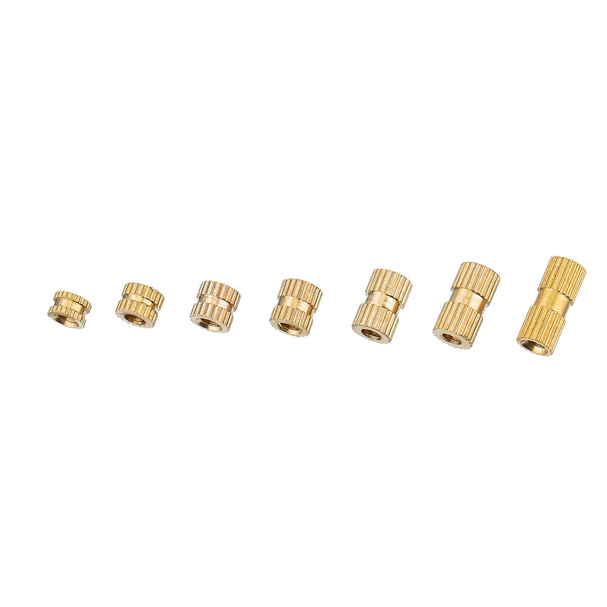 M3BN5 150Pcs M3 Knurled Brass Threaded Insert Nut Female Thread Embedment Nuts Assortment
