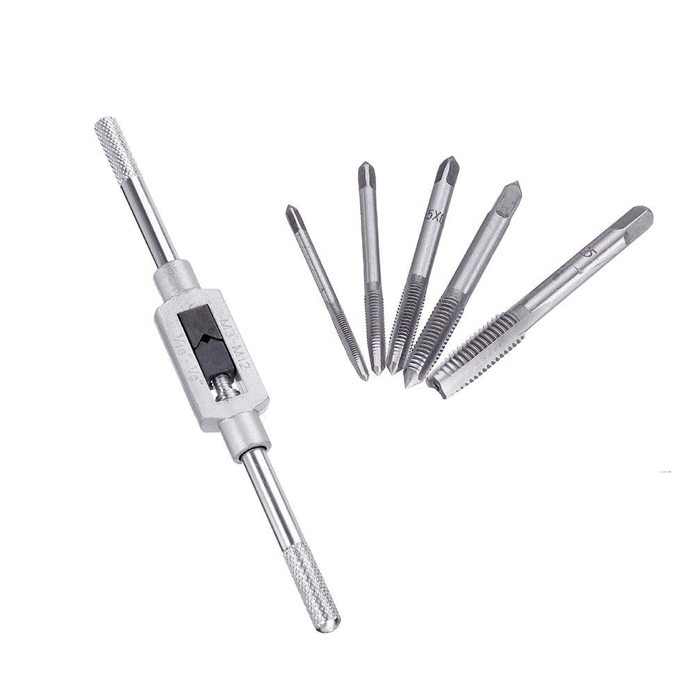 Spanner with 5pcs M3-M8 HSS Screw Thread Metric Hand Tap Machine Screw Tap