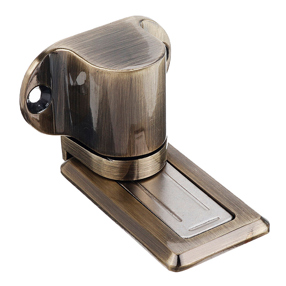 Solid Zinc Alloy Adjustable Magnetic Door Stopper Hidden Floor Mount Door Catch Free Punching Door Holder w/ 3M Sticker