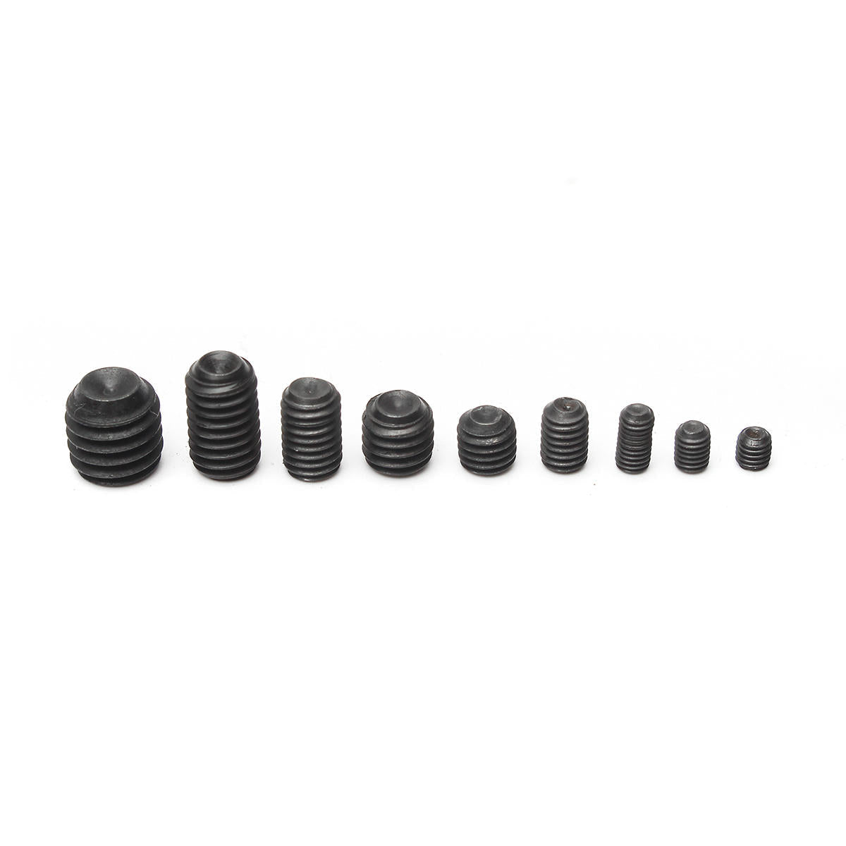 250Pcs Head Socket Hex Set Grub Screw Cup Point Alloy Steel Assortment With Case