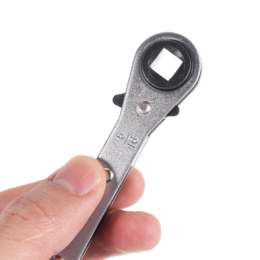 Double Head Adjustable Wrench Ratchet Spanner 3/16 1/4 5/16 3/8 Socket 4 in 1 Ratchet Wrench