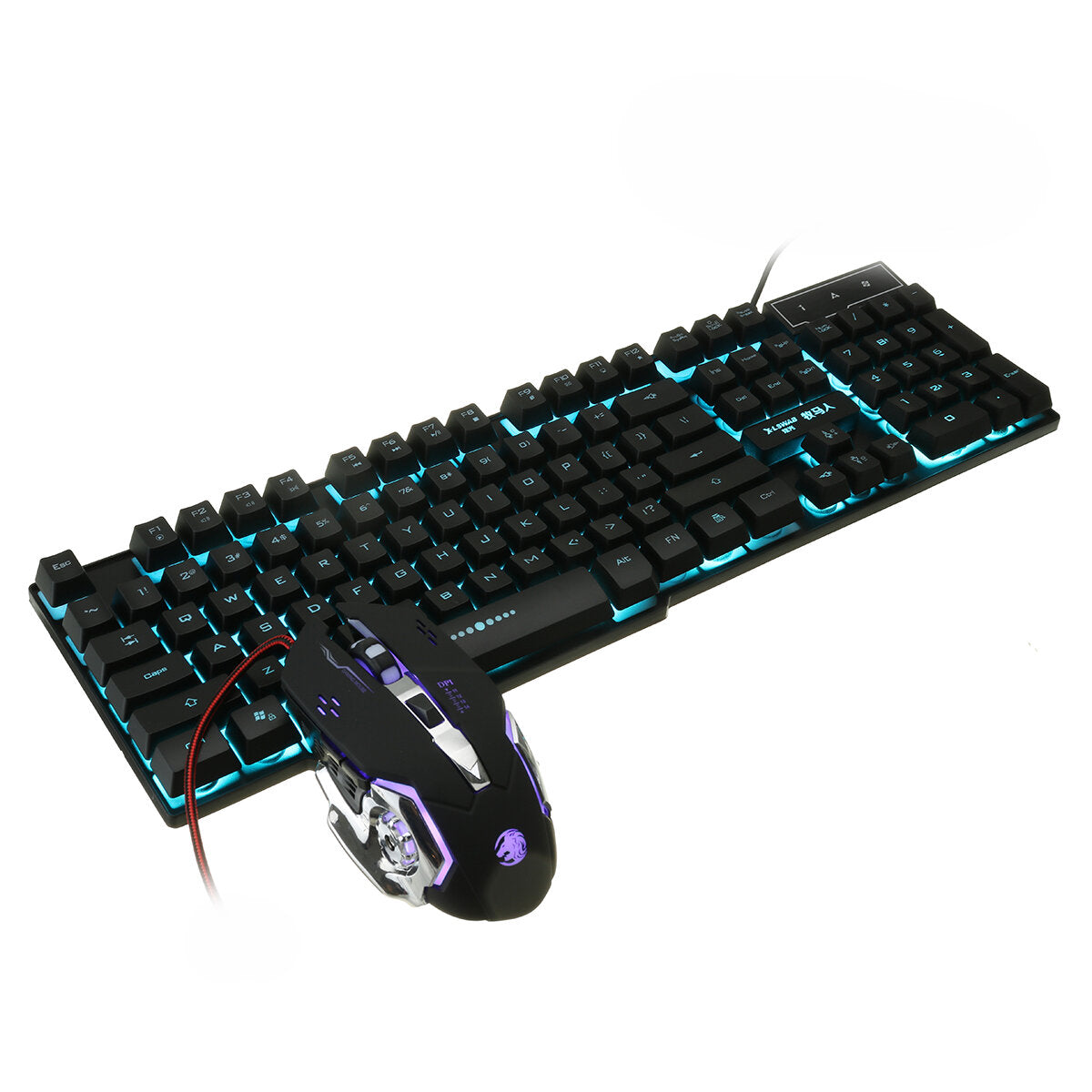 104-Key Waterproof Wired Mechanical Keyboard Headphones Mice Combo With Mic RGB Gaming Set
