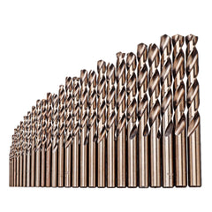 M35 Cobalt Drill Bit Set HSS-Co Jobber Length Twist Drill Bits with Plastic Case