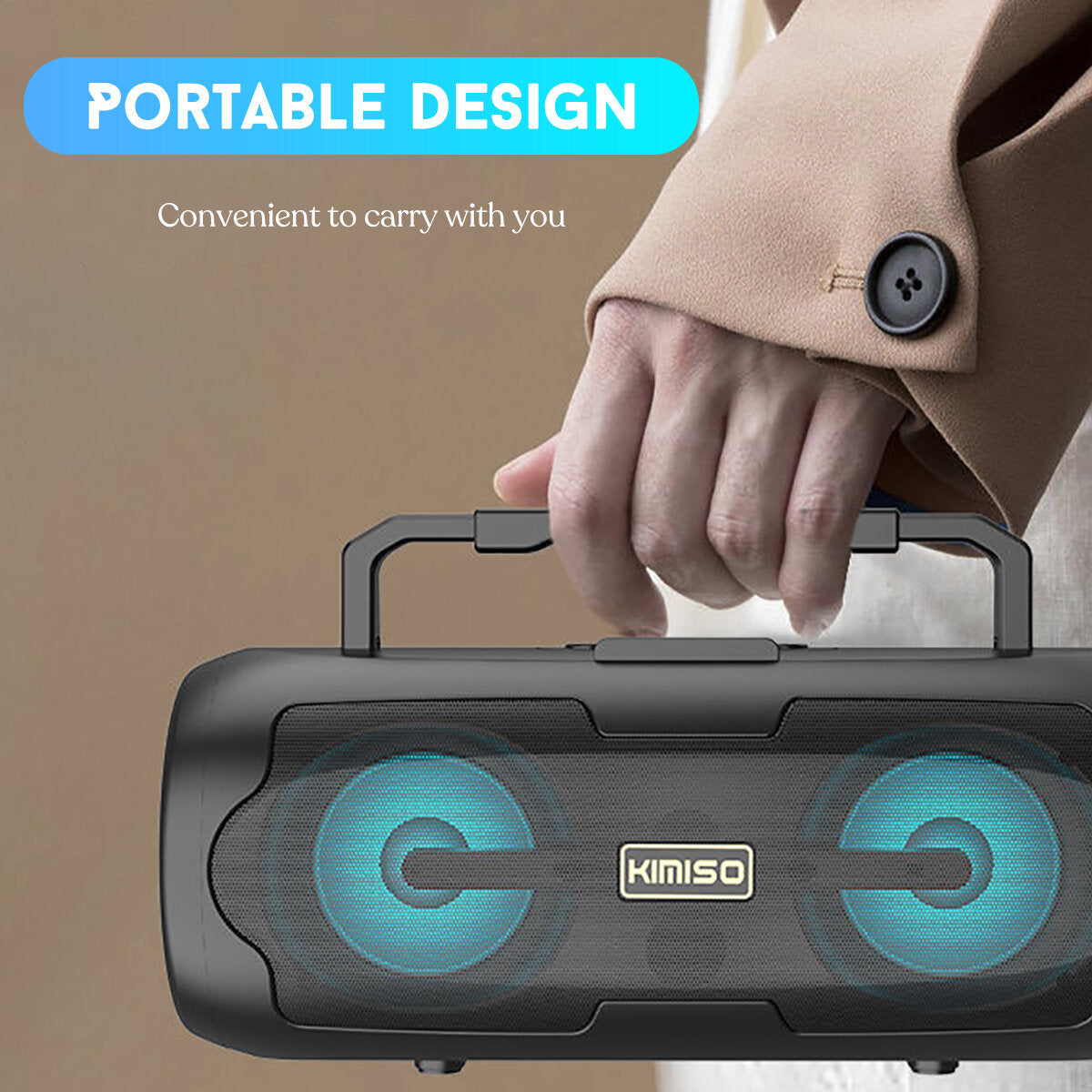 Wireless Bluetooth Speaker LED Portable Amplifier 10W Subwoofer Boombox FM Radio TF Card USB Outdoor Speaker
