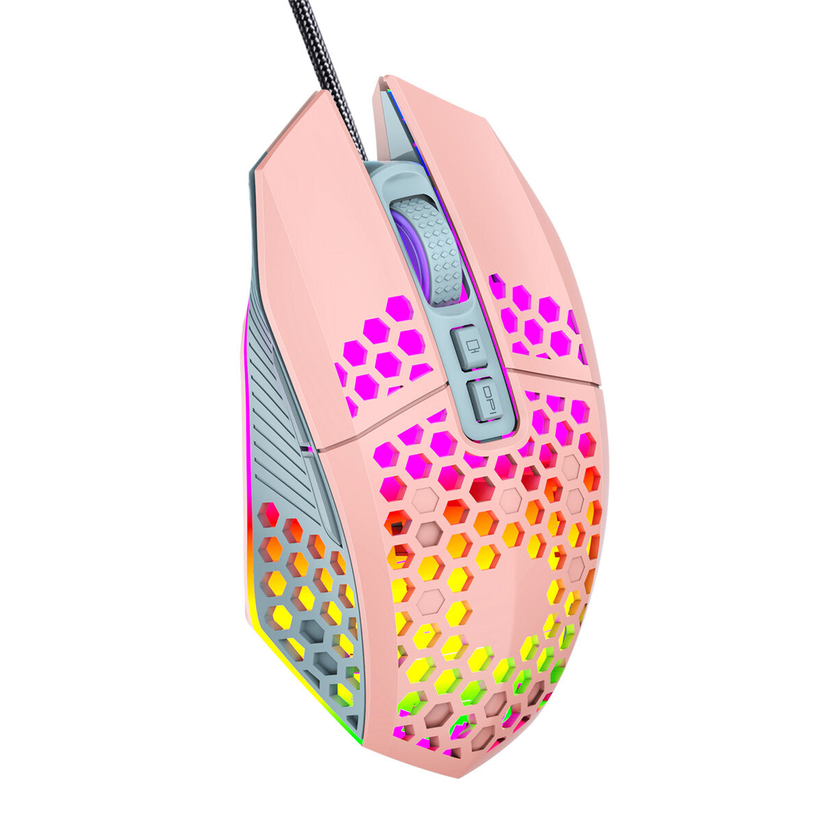 Wired Gaming Mouse 8000DPI 7 Buttons Honeycomb Hollow RGB Backlight Home Office Business Gaming Mouse for Desktop Computer Laptop PC