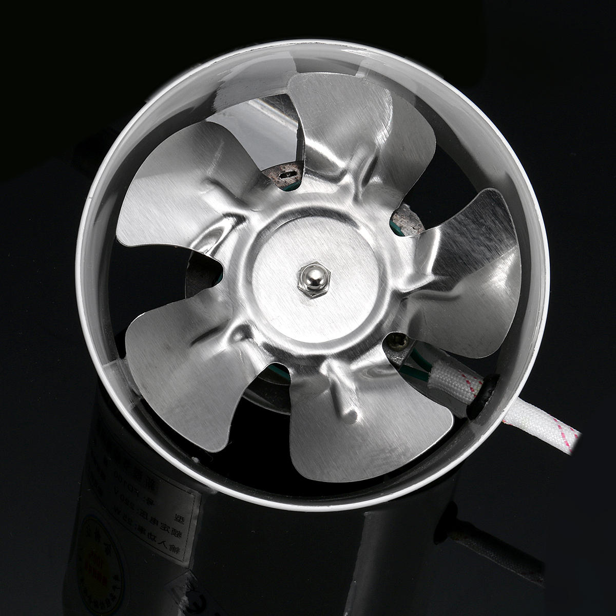 4'' Inline Duct Fan Booster Exhaust Blower Air Cooling Vent Metal Blade