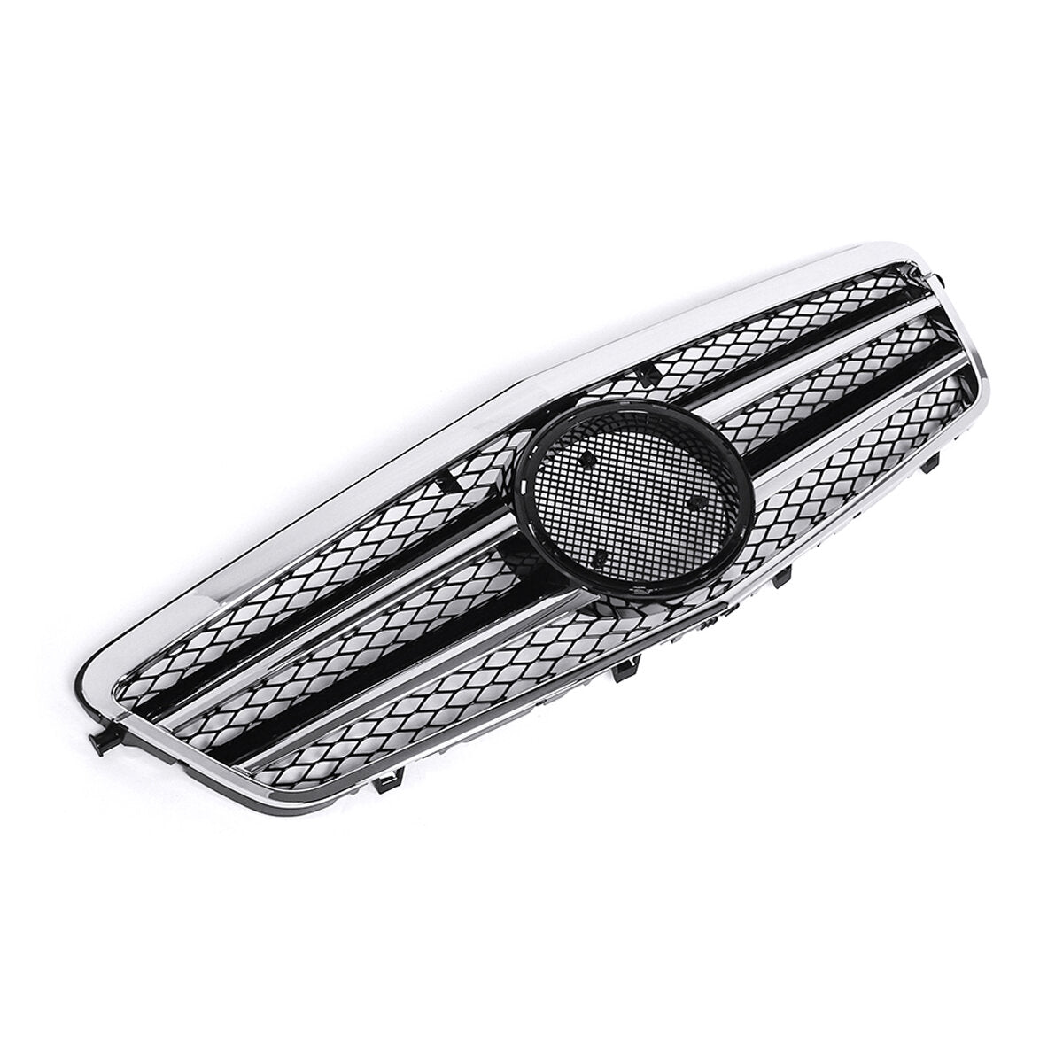 Chrome Silver AMG Style Front Grill Grille For Mercedes Benz
