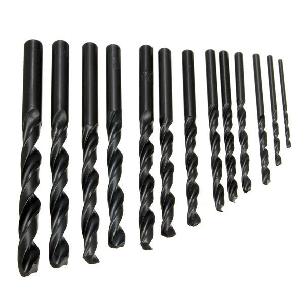 13pcs High Speed Steel 1.5-6.5mm HSS Straight Shank Twist Drill Bit Set