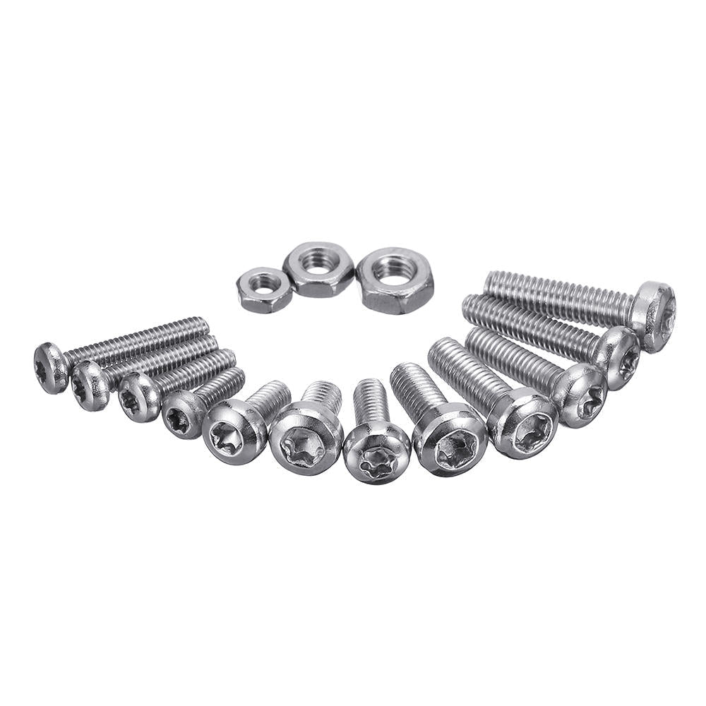 480Pcs M2/M2.5/M3 Torx Machine Screw 304 Stainless Steel Pan Head Bolt Nut Assortment