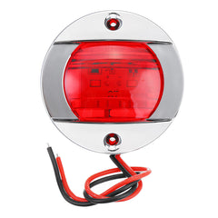 12V 6 LED Round Lights Chrome Transom Mount For Marine Boat Yacht Stern Navigation