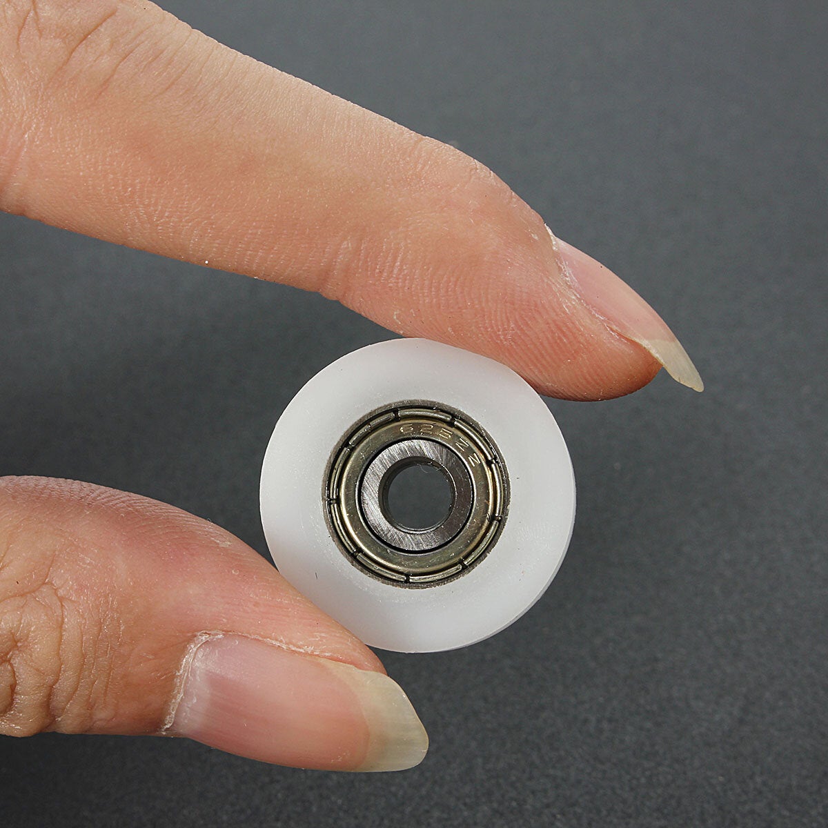 6Pcs 5x24x7mm U Notch Nylon Round Pulley Wheel Roller For 3.8mm Rope Ball Bearing