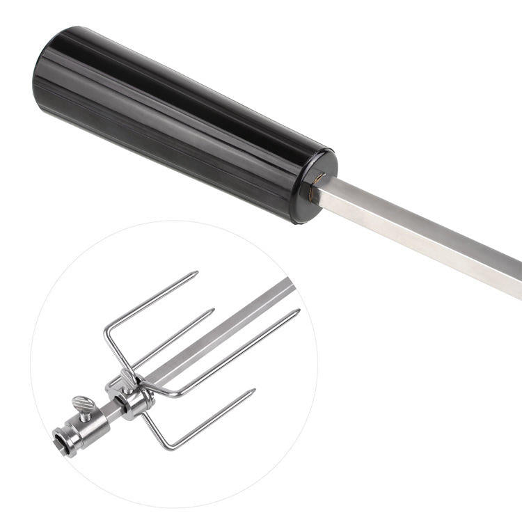 Outdoor Automatic Eletric BBQ Grill Rotisserie Motor Stainless Steel Barbecue Rack Rotating Fork Kits Machine