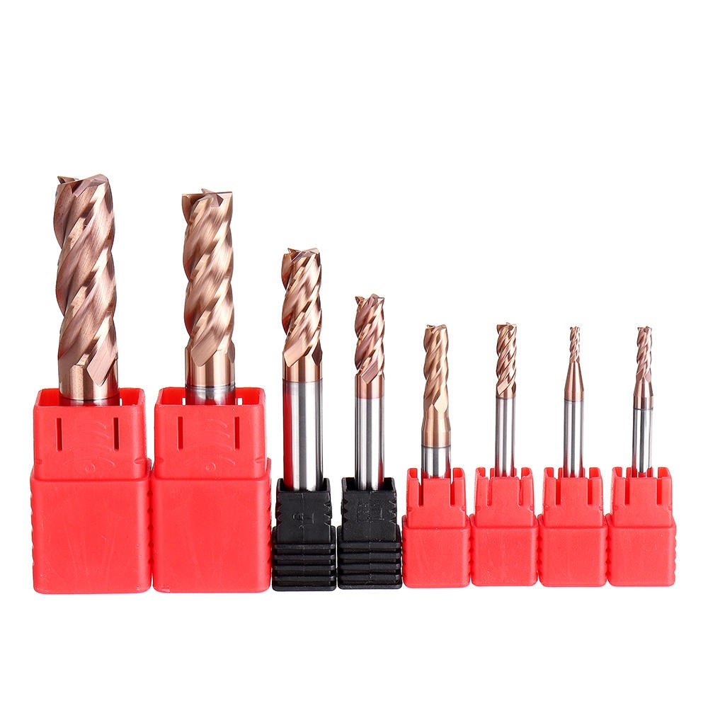 55 Degree Tungsten Carbide 4 Flutes Milling Cutter TiAlN Coating 2-12mm CNC Cutter Milling Tool