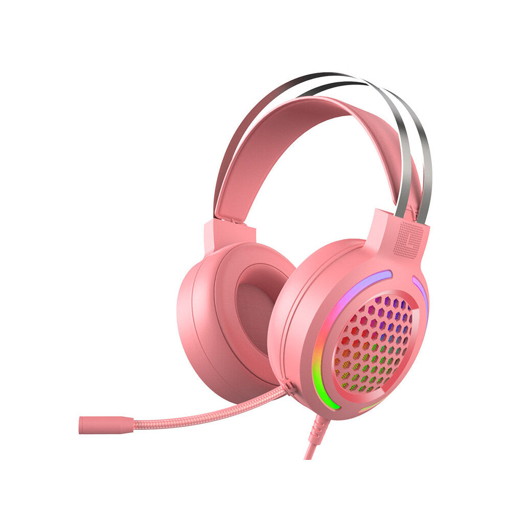 Gaming Headset 7.1 Virtual Surround Sound 50mm Unit RGB dynamic breathing Light Headphone Omni-directional Microphone