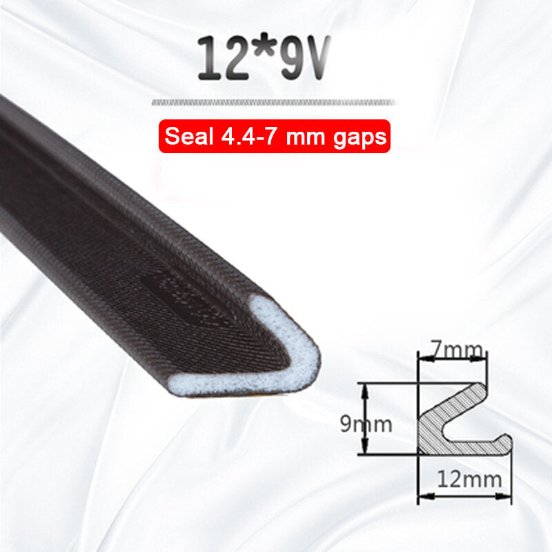 5m Self Adhesive Soundproof Foam Door Window Seal Acoustic V Type Sealing Strip Weather Stripping Gap Filler