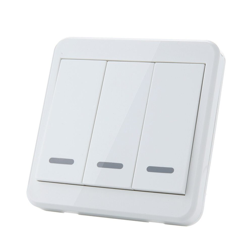 Universal Wireless Remote Control 86 Wall Panel RF Transmitter With 1 2 3 Buttons 433MHz