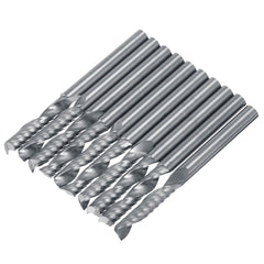 10pcs 3.175mm Single Flute End Mill Cutter Carbide CNC Router Bit Milling