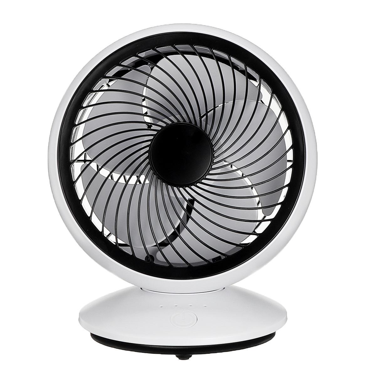 USB Rechargeable Portable Desk Strong Cooling Fan 270 Automatic Rotation