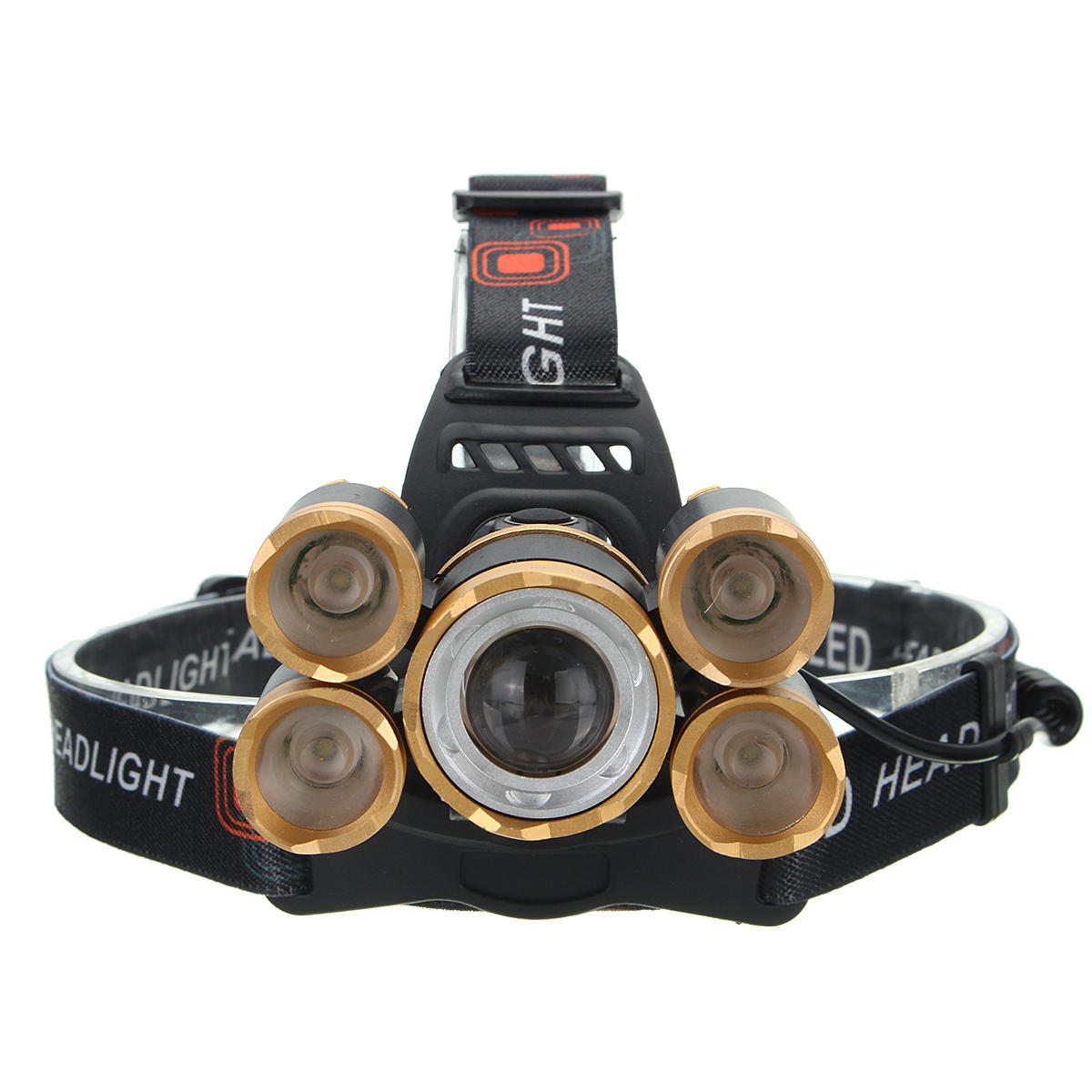 2500 Lumens Bicycle Headlamp 4 Switch Modes T6+ 4XPE White Light Mechanical Zoom