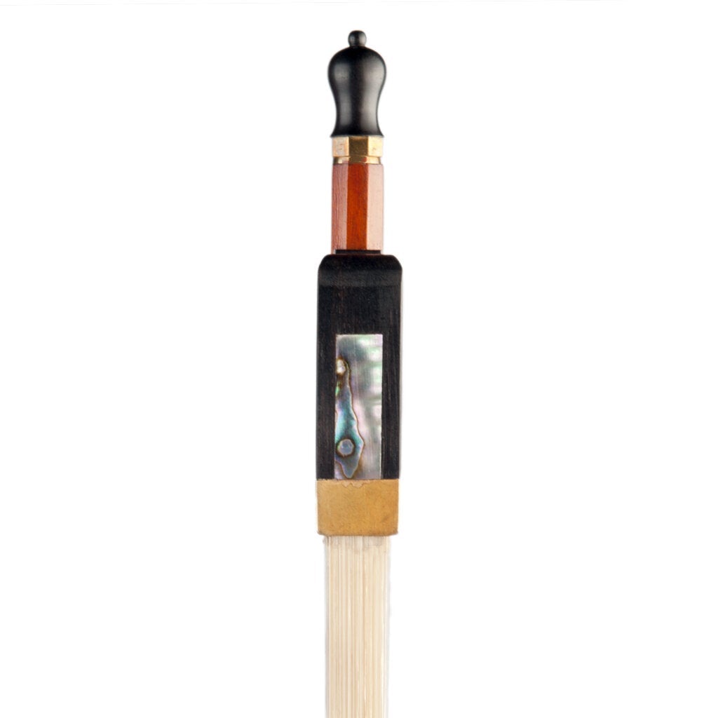 Master Violin Bow 4/4 Pernambuco Fiddle Bow White Mongolia Horsehair Octagonal Stick Snake Skin Grip Black Ox Horn Frog