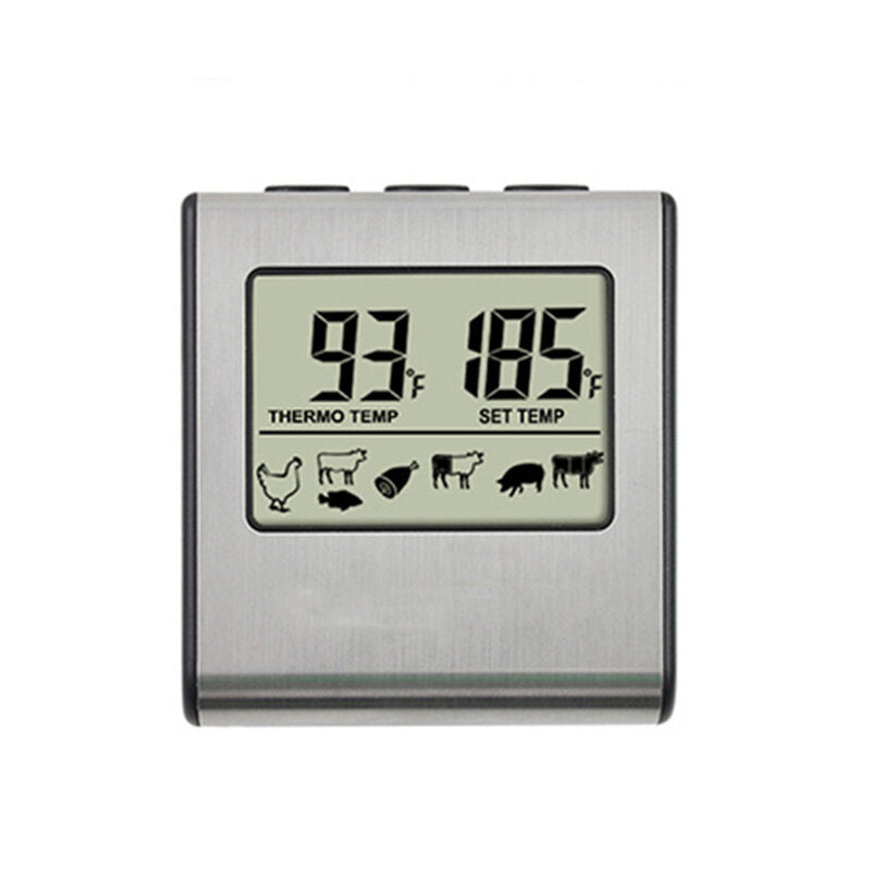 Barbecue Thermometer with Probe LED Display Electronic Food Thermometer