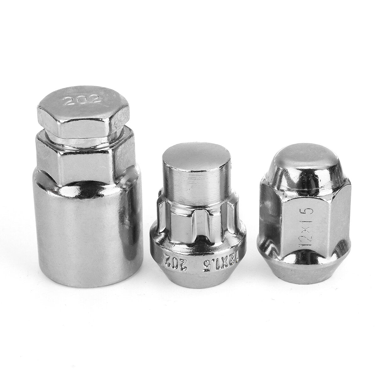 21pcs M12x1.5mm Locking Wheel Lock Nuts 60 Degree Tapered Security Bolts Key For Ford