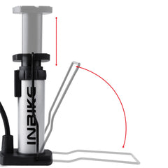 Portable Bike Pump Bicycle Floor Pump Foot Activated Bicycle Tire & Air Pump with Needle, Presta Schrader Valves