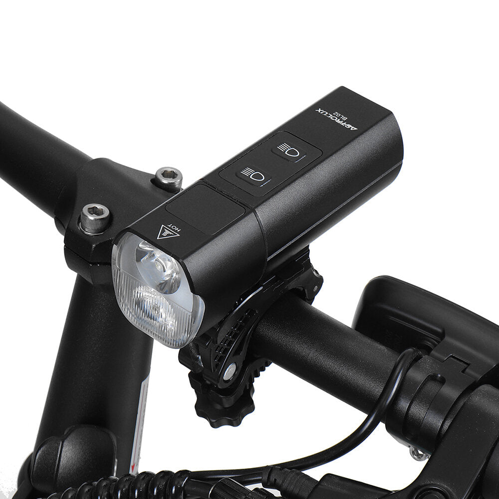 Waterproof USB Rechargeable Front Light 1200lm Dual Distance Beam Switch Flashlight Support Wire Remote Power Bank for Electric Bike Scooter