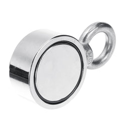 200KG 48mm Pro Dual Side Neodymium Magnet Combined Pulling Force Round Recovery Magnet with 10M Rope