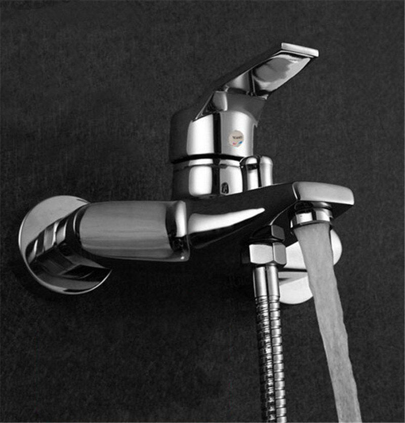 Modern Bathroom Tap Tub Shower Faucet Wall Mount Head Bath Valve Mixer
