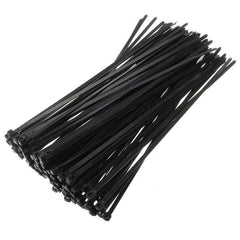 Nylon 250Pcs 8mm 15/20/25/30/35/40cm Black/White Nylon Self-locking Cable Tie Zip Ties Strong Tensile Strength