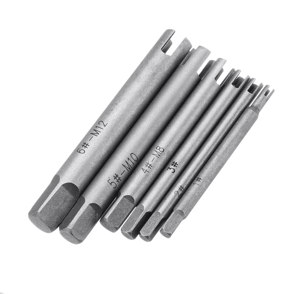 6pcs M4-M12 Damaged Screw Extractor Alloy Screw Bolt Remover