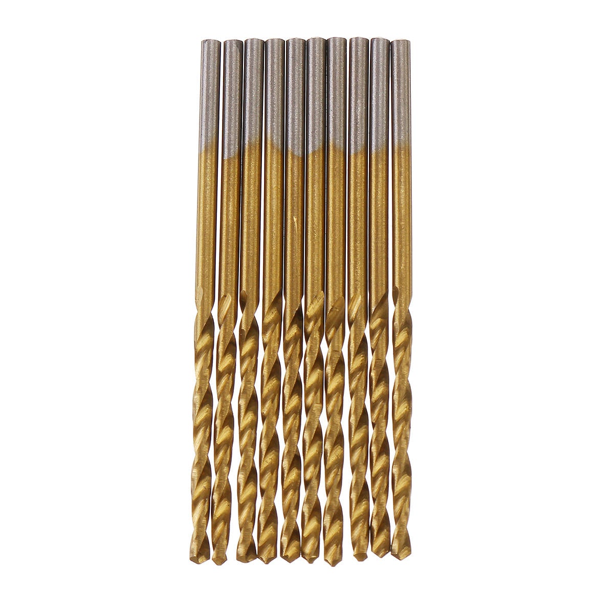 50pcs Titanium Coated High Speed Steel Twist Drill Bit1/1.5/2/2.5/3mm BitWoodworking