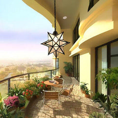 Star Glass Pendant Light Chandelier Light Modern Ceiling Lamp Fixture Decor